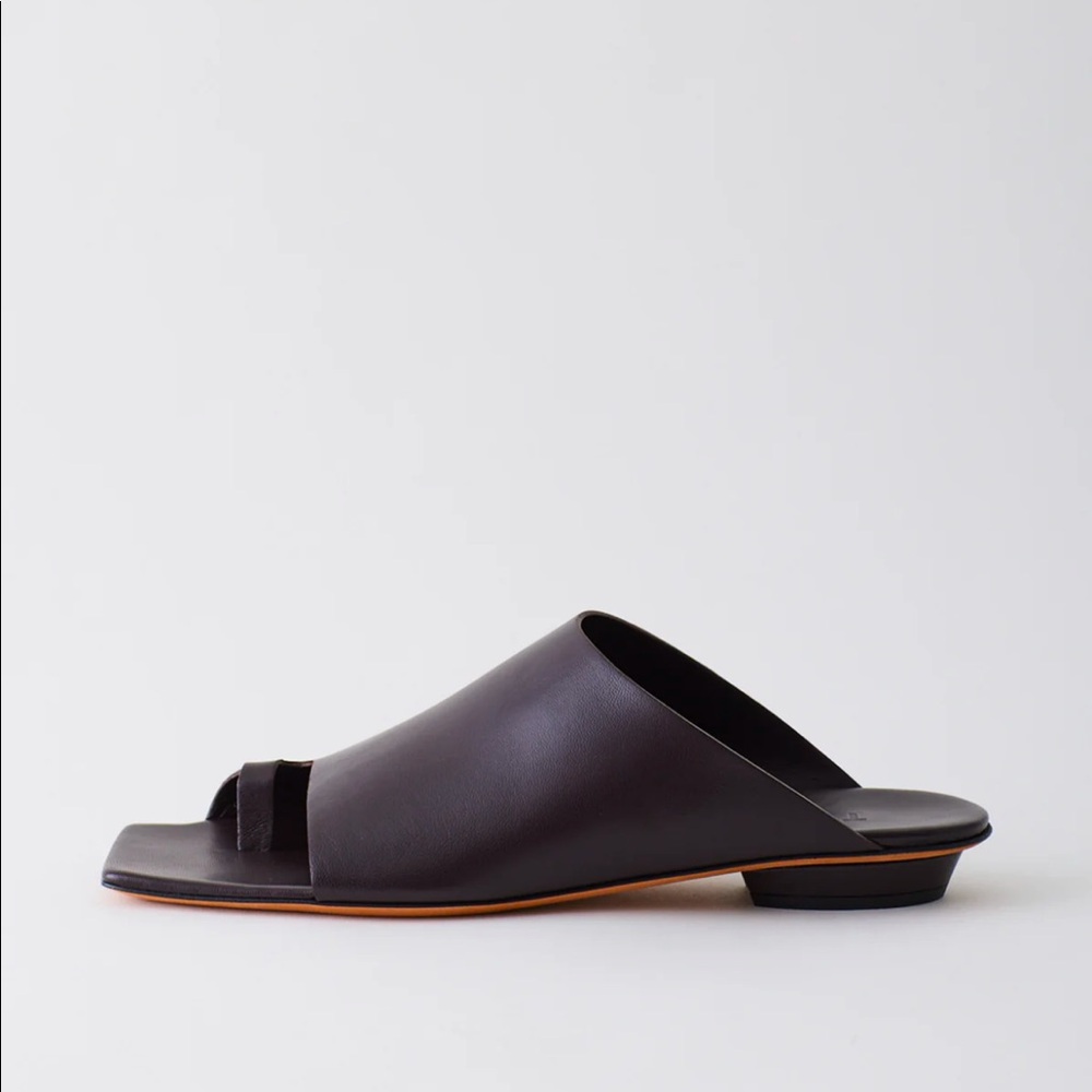 NWT and Box Tibi Gary Sandal in Espresso